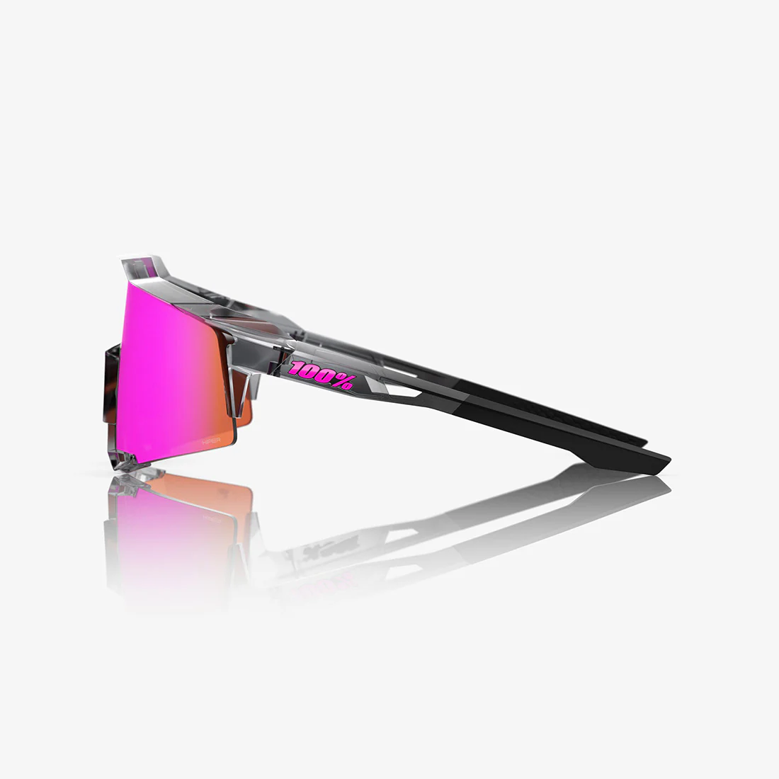 100% SPEEDCRAFT MLB Authentic Polished Translucent Grey - HiPER Vital Pink Mirror Lens - Image 3