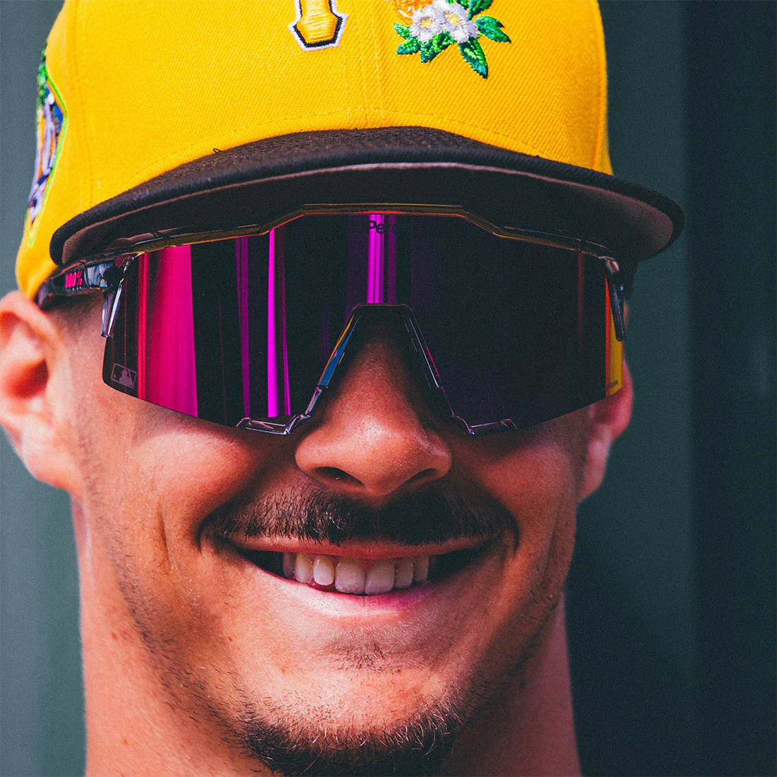 100% SPEEDCRAFT MLB Authentic Polished Translucent Grey - HiPER Vital Pink Mirror Lens - Image 6