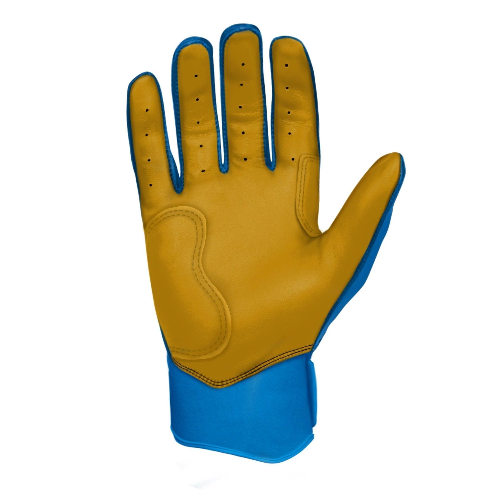 Bruce Bolt PREMIUM PRO Short Cuff Batting Gloves: Royal - Image 9
