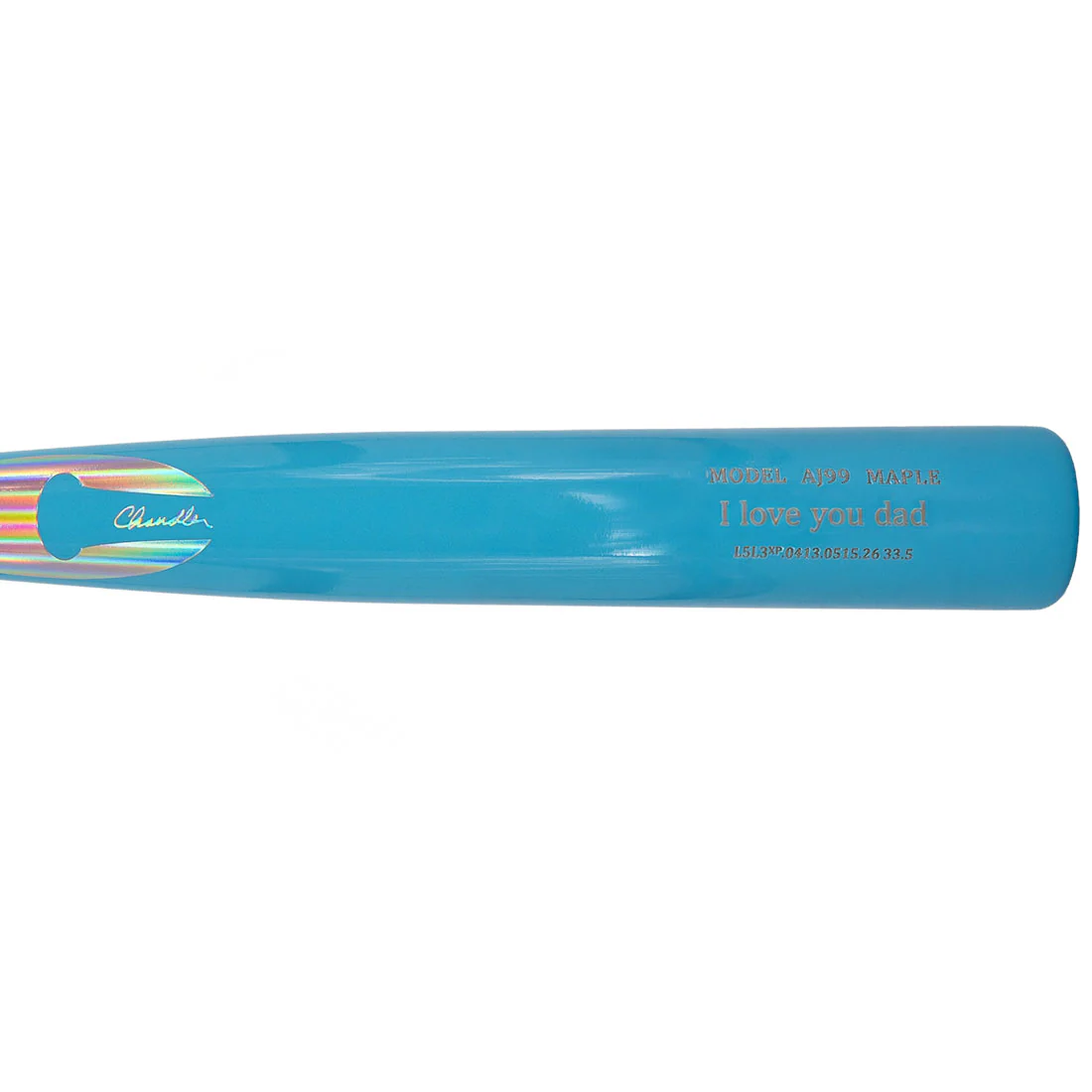 Chandler AJ99XP Customizable Father's Day Exclusive Wood Baseball Bat - Image 4