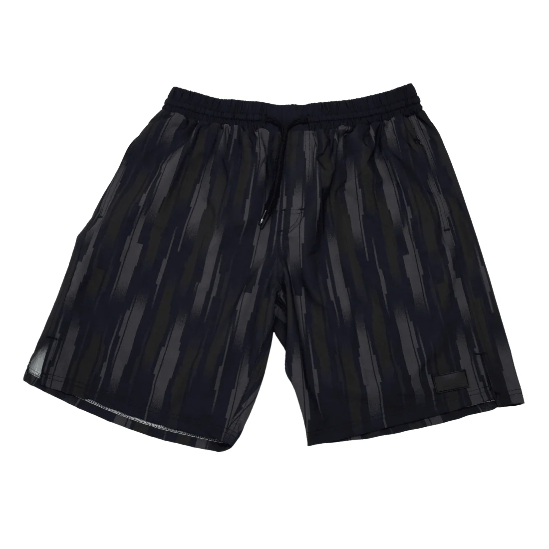 Grey and Black HB Sports Lifestyle Shorts: 8" Inseam