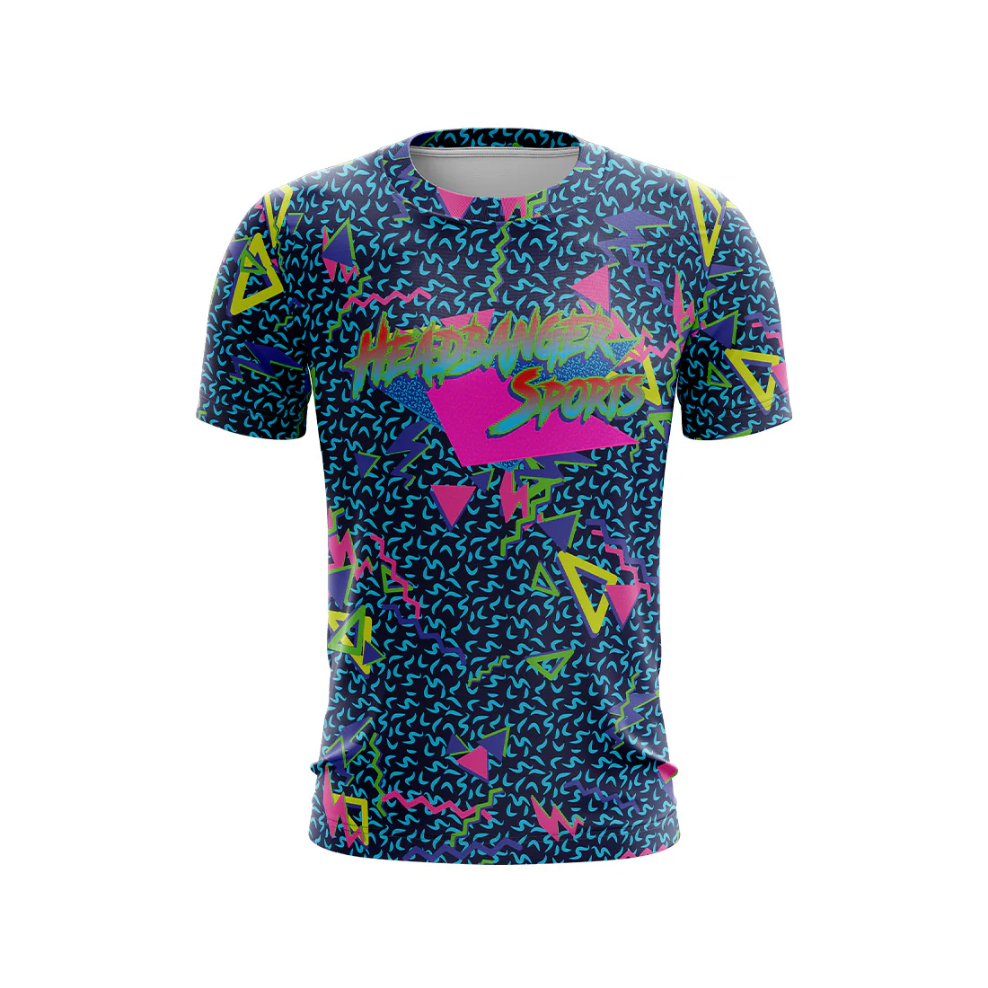 Headbanger Sports "90's Retro" Short Sleeve Micro Mesh Jersey: Blue - Image 2