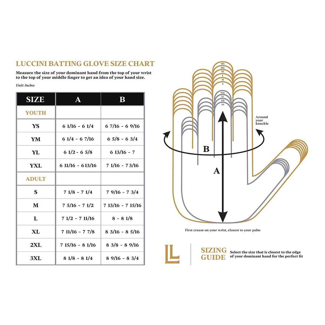 Luccini Premium Cabretta Leather Batting Gloves: Cinque Terre Series - Image 11